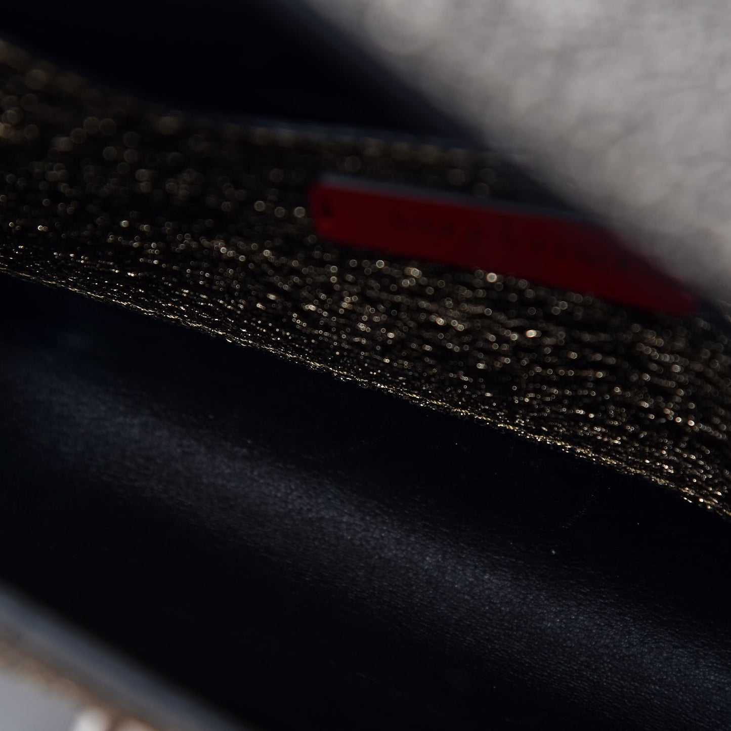 Metallic Calfskin V Rivet Chain Clutch Platinum