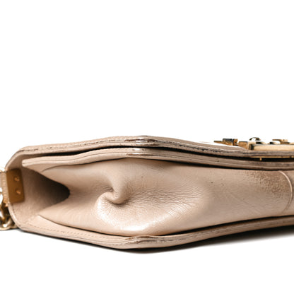 Chanel Aged Calfskin Quilted Medium Jacket Boy Flap Light Beige 10 of 12