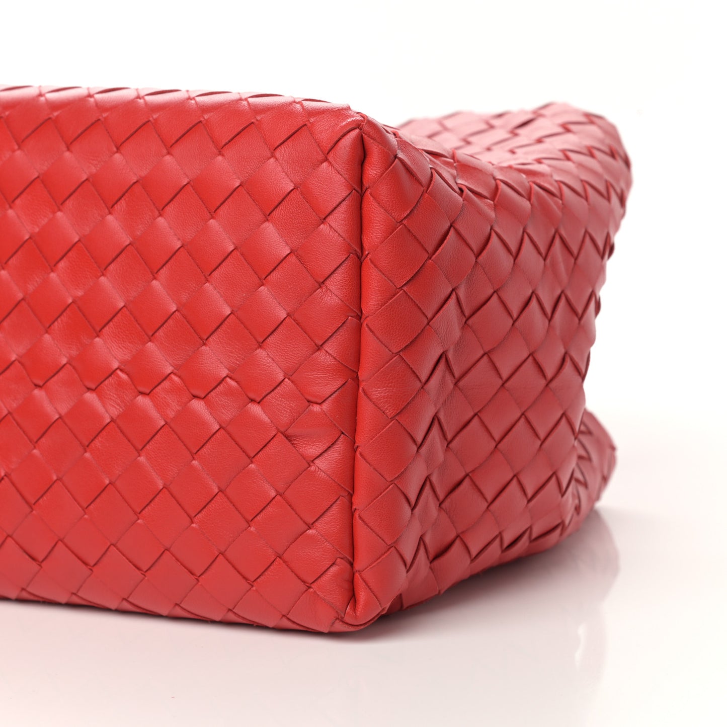 Nappa Intrecciato Tote Bag Red