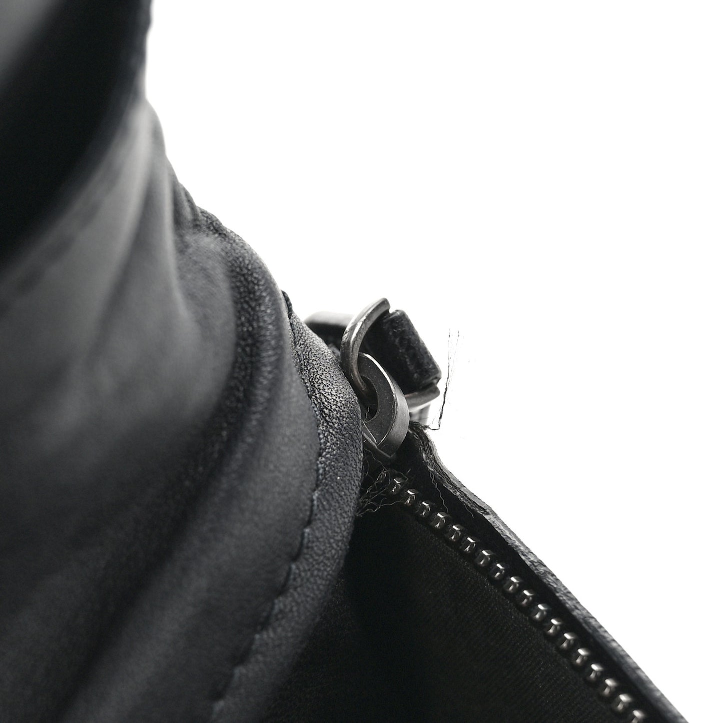 Nappa Intrecciato Mini Chain Messenger Black