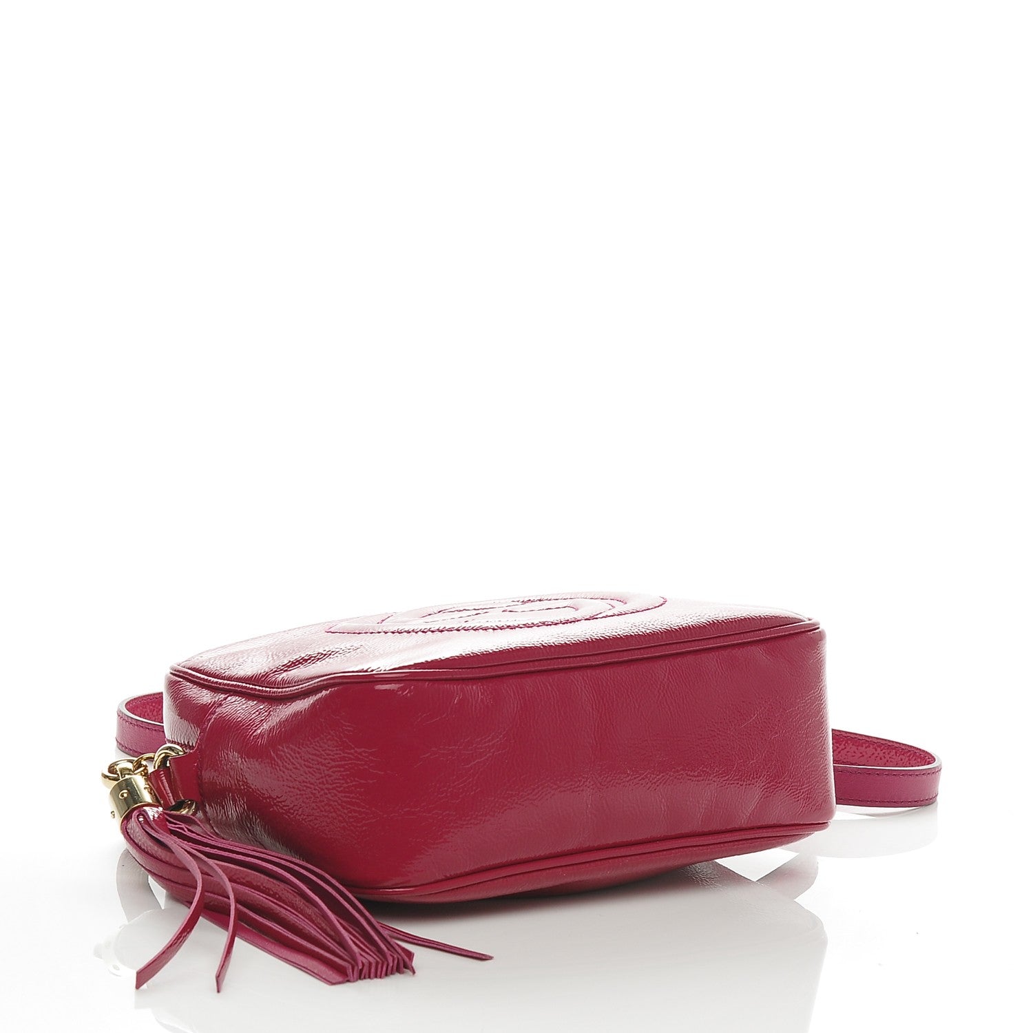 Gucci Soft Patent Small Soho Disco Bag Bright Bougainvillea 4 of 7