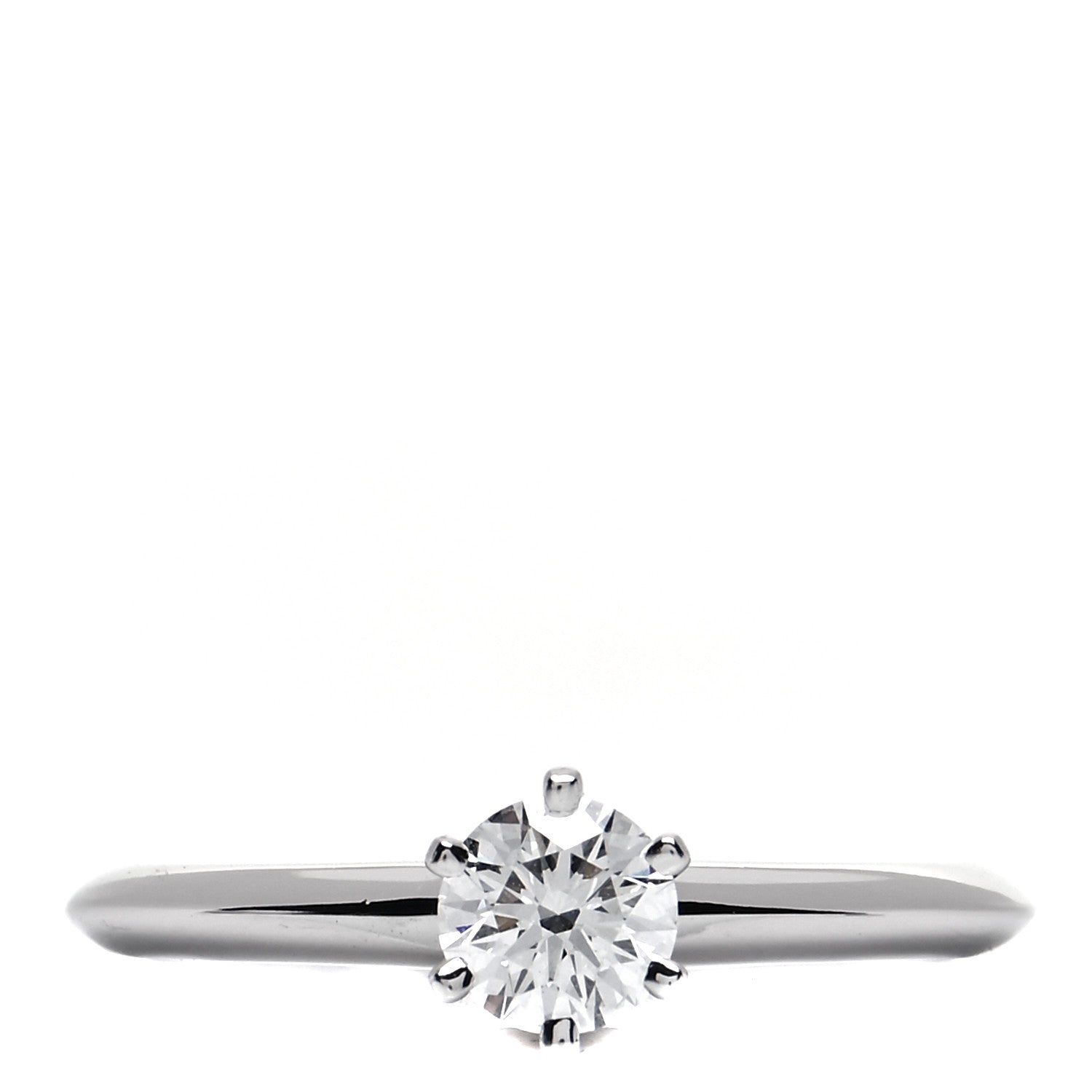 Tiffany Platinum Diamond .36ct Solitaire Engagement Ring 50 5.5 1 of 8