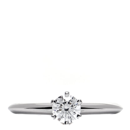 Tiffany Platinum Diamond .36ct Solitaire Engagement Ring 50 5.5 1 of 8