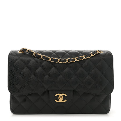 Chanel Caviar Quilted Jumbo Double Flap Black 1 of 13