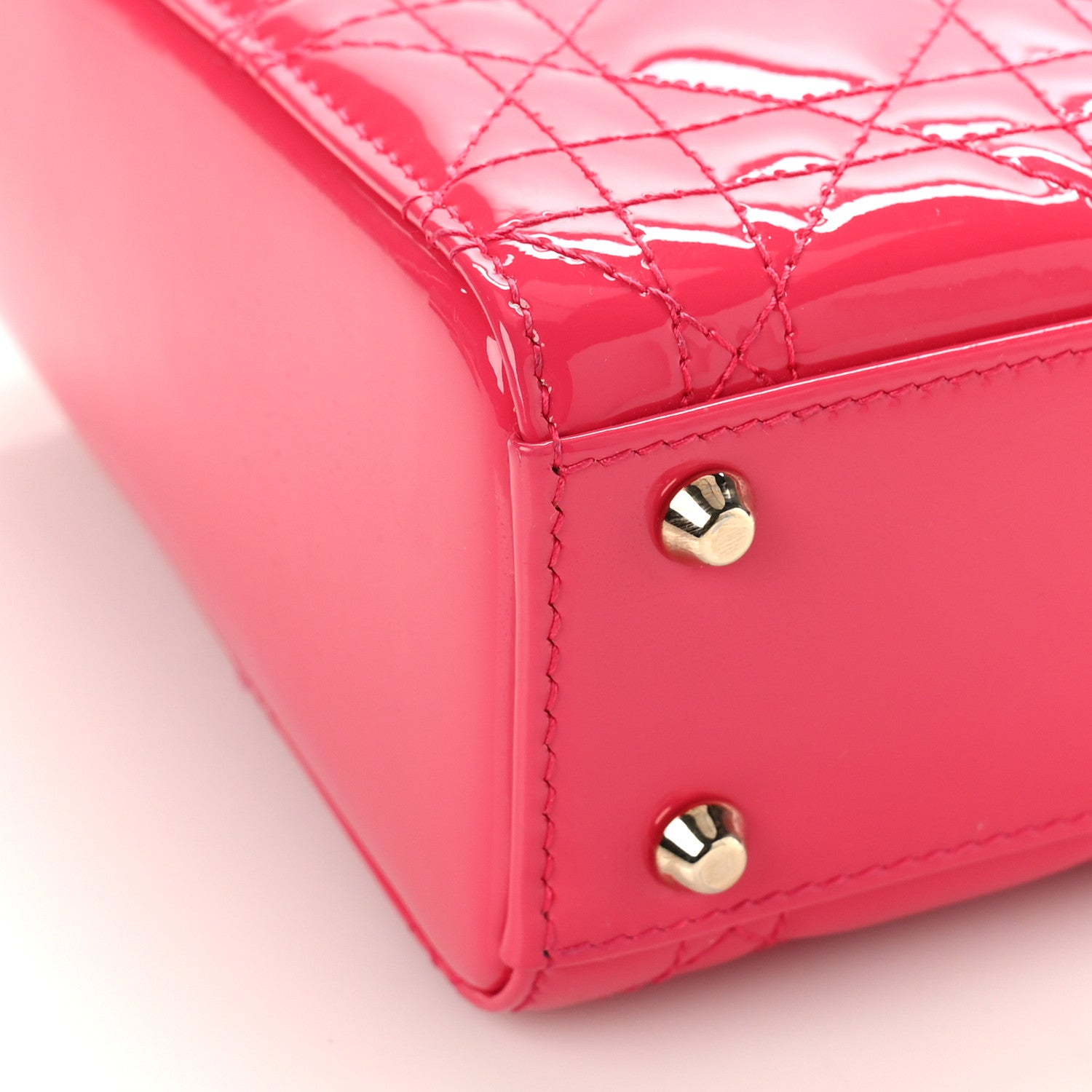 Christian Dior Patent Cannage Mini Lady Dior Pink 7 of 8