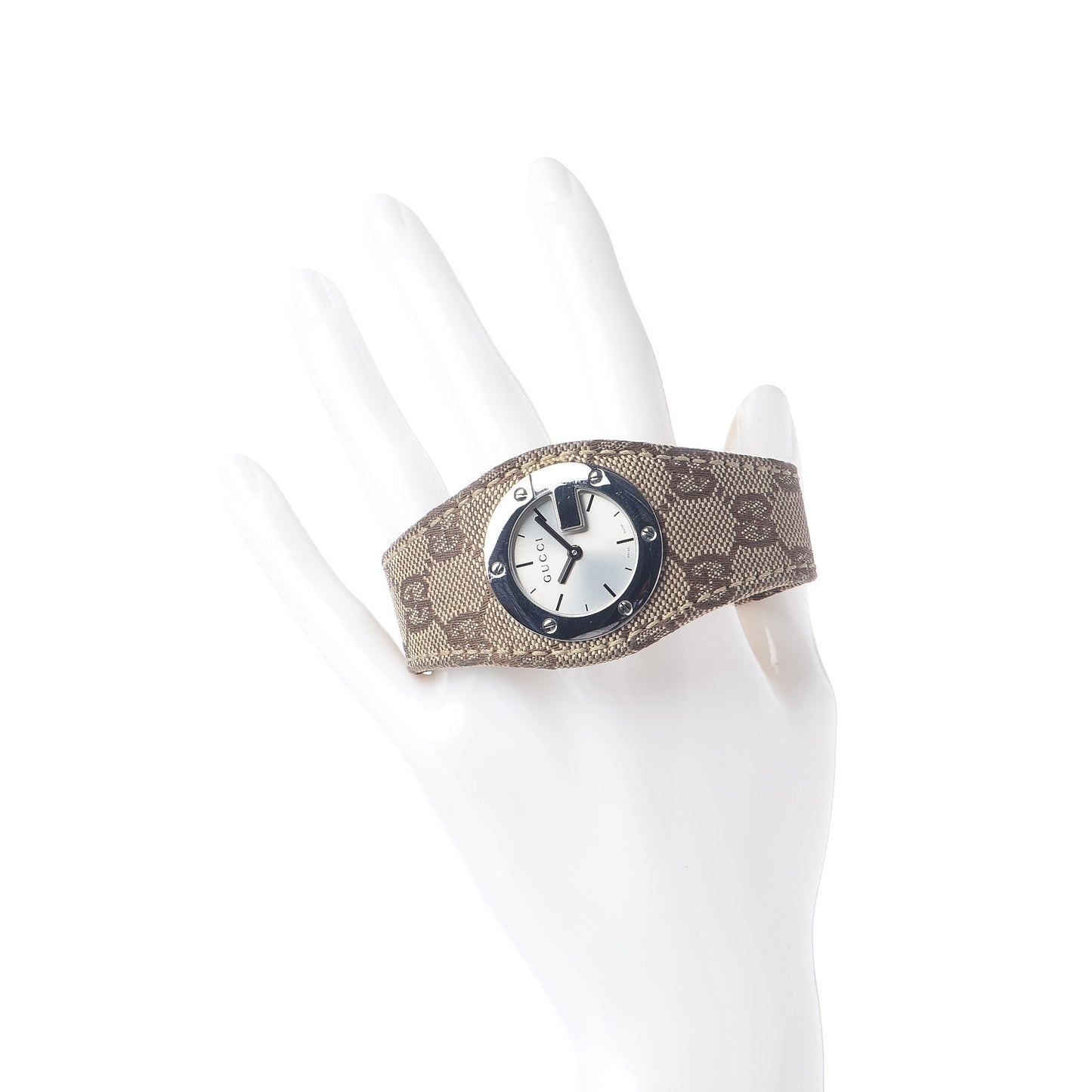 Stainless Steel Canvas 31mm 104 Monogram Quartz Watch Brown