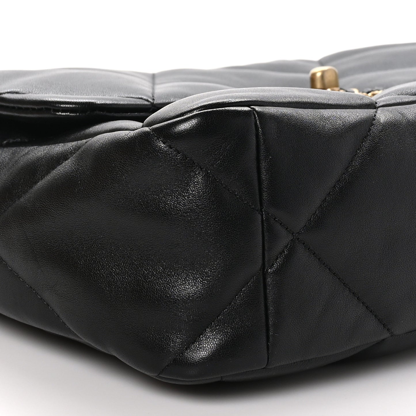 Lambskin Quilted Large Chanel 19 Flap Black