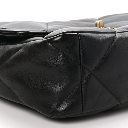 Chanel Lambskin Quilted Large Chanel 19 Flap Black 9 of 10