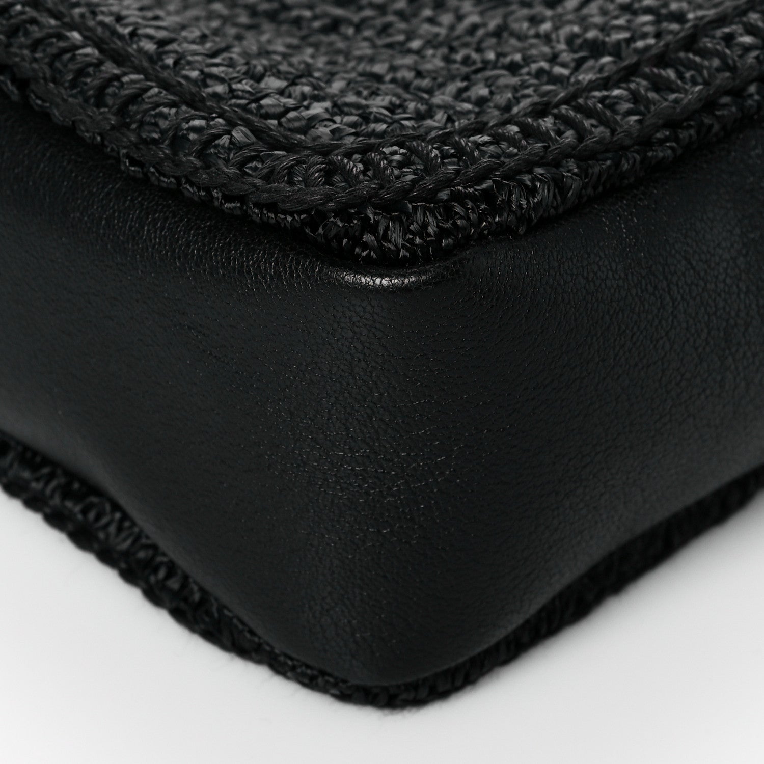 Saint Laurent Raffia Canvas Monogram Lou Camera Bag Black 8 of 8