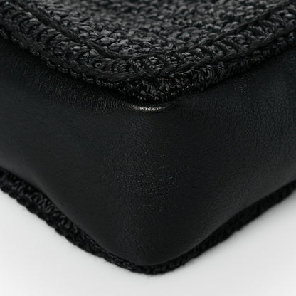 Saint Laurent Raffia Canvas Monogram Lou Camera Bag Black 8 of 8