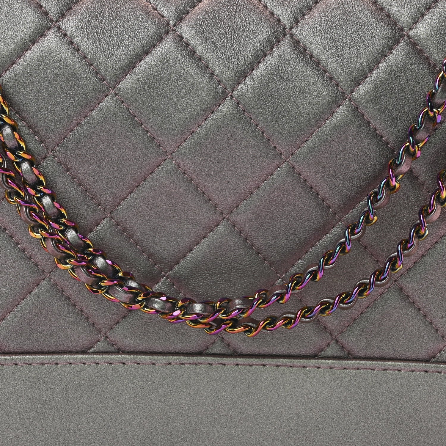 Chanel Iridescent Lambskin Calfskin Quilted Medium Gabrielle Hobo Light Purple 8 of 11