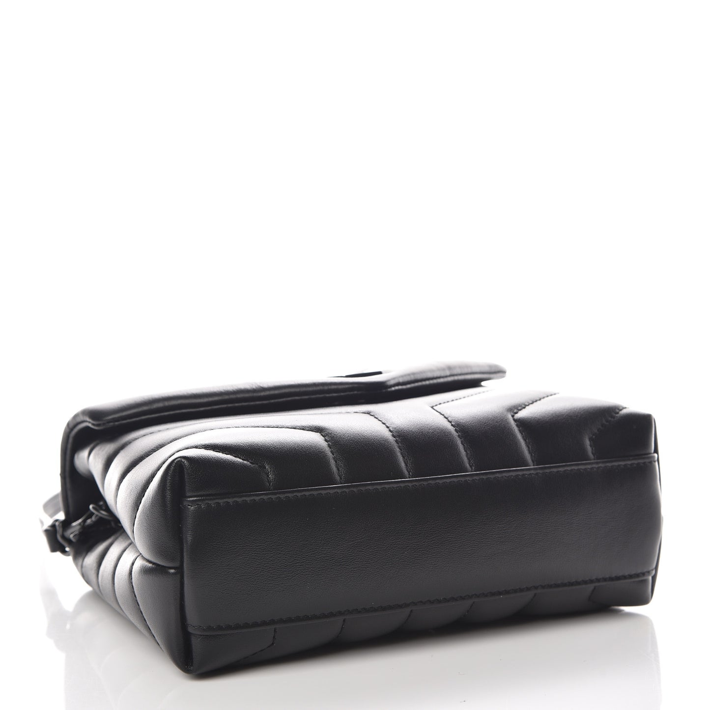 Calfskin Y Quilted Monogram Toy Loulou Crossbody Bag Black