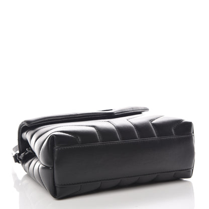 Saint Laurent Calfskin Y Quilted Monogram Toy Loulou Crossbody Bag Black 4 of 12