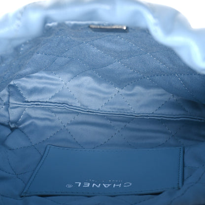Chanel Shiny Calfskin Quilted Mini Chanel 22 Light Blue 5 of 10