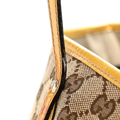 Gucci GG Monogram Patent Oliver Pug Tote Yellow Beige 20 of 21