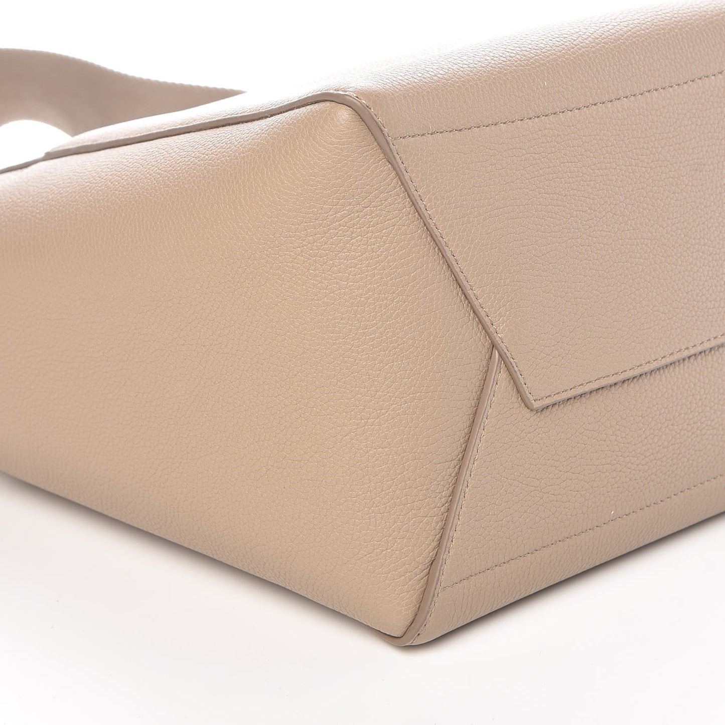 Soft Grained Calfskin Sangle Bucket Bag Dune