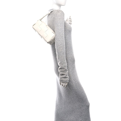Bottega Veneta Lambskin Maxi Intrecciato Small Brick Cassette Bag White 2 of 9