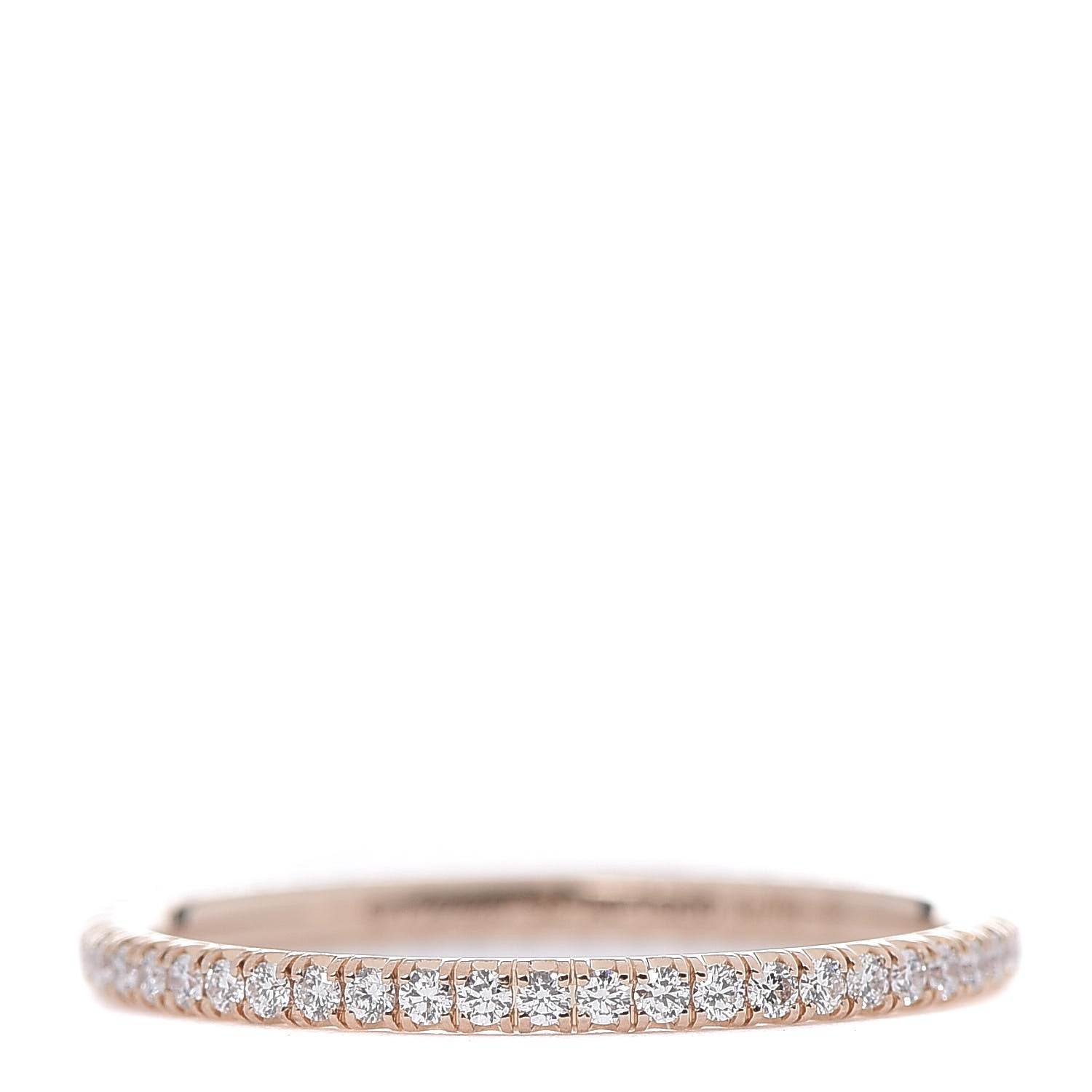 Cartier 18K Pink Gold Diamond 1.5mm Étincelle de Wedding Band Ring 53 6.5 3 of 5