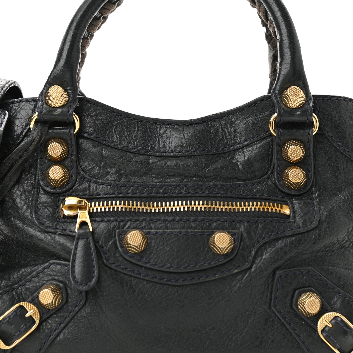 Balenciaga Agneau Giant 12 Gold Hardware Mini City Anthracite 9 of 15