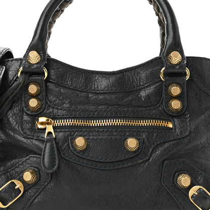Balenciaga Agneau Giant 12 Gold Hardware Mini City Anthracite 9 of 15