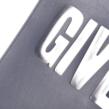 Givenchy Calfskin Logo Zip Pouch Navy Silver 11 of 12