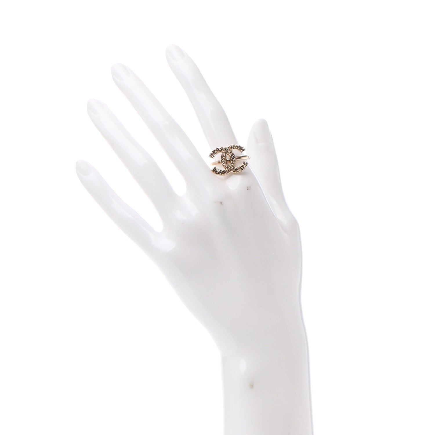 Chanel CC Logo Ring 6.5 Gold 2 of 5