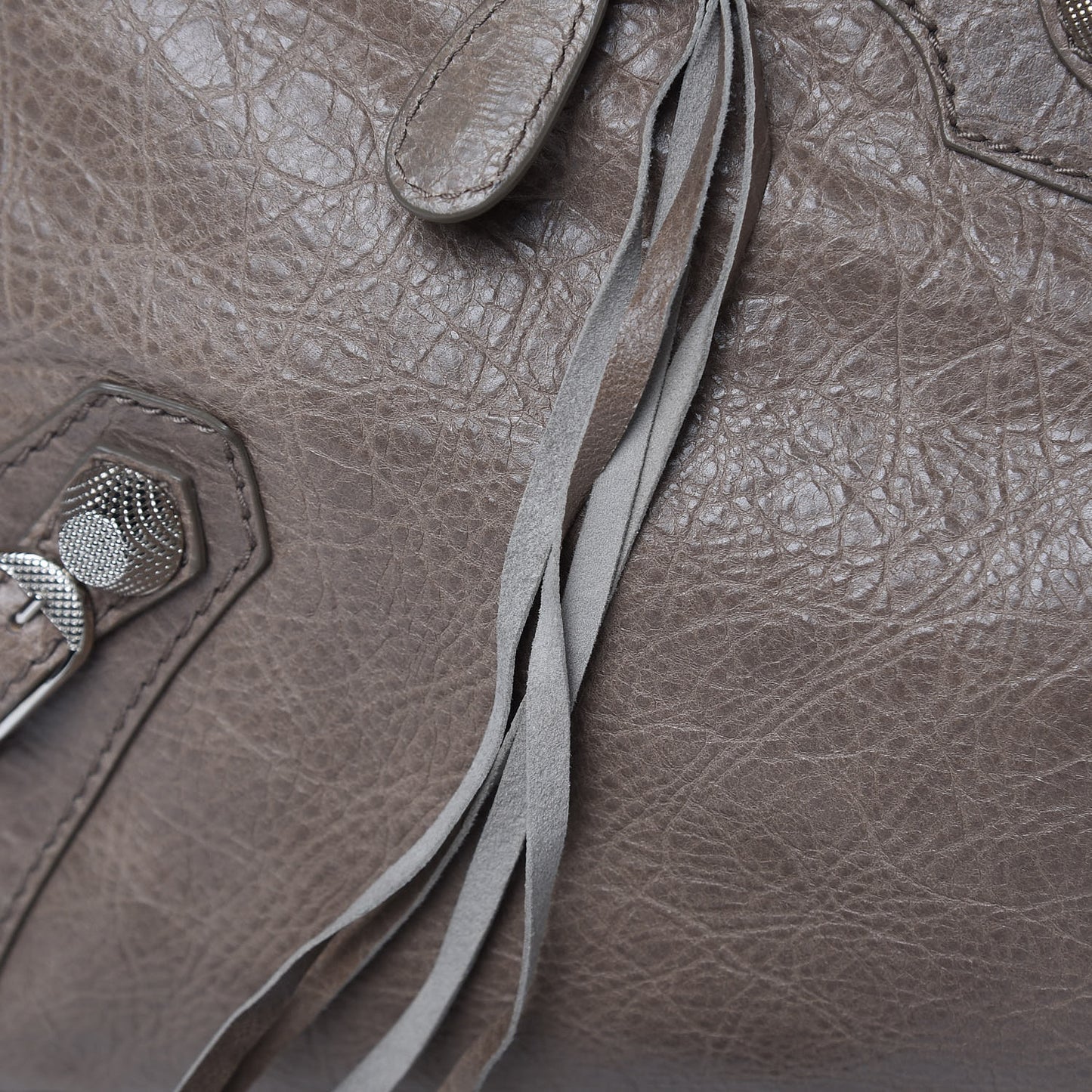 Agneau Giant 12 Silver Hardware Work Gris Poivre