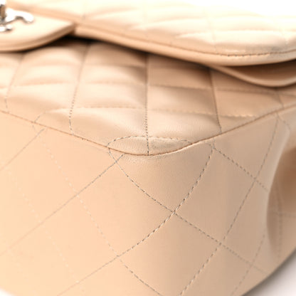 Chanel Lambskin Quilted Jumbo Double Flap Beige 9 of 21