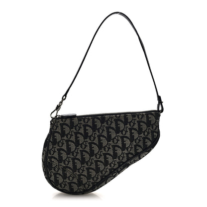 Christian Dior Monogram Mini Saddle Pochette Black 1 of 10