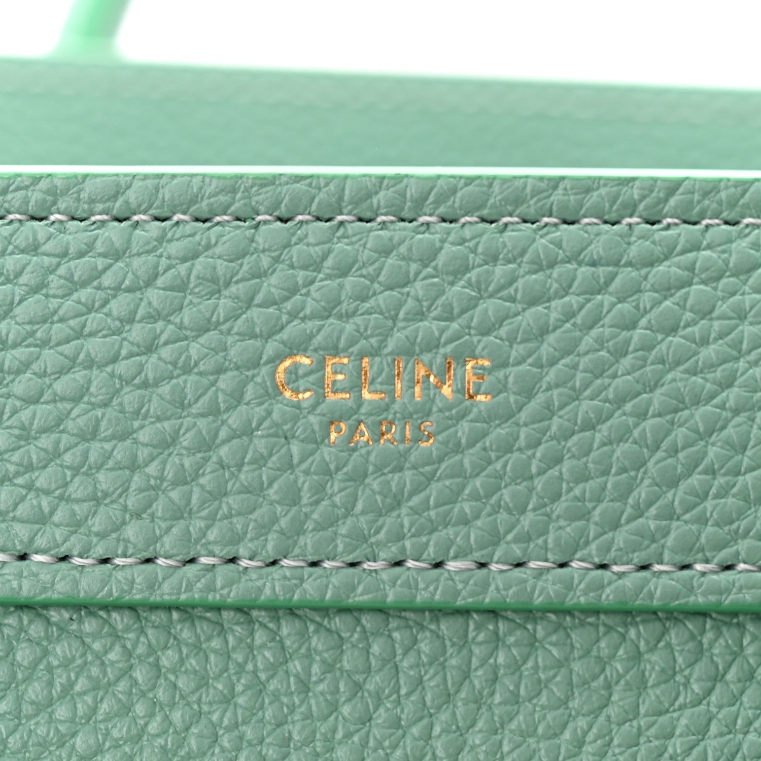 Celine Drummed Calfskin Nano Luggage Ice Mint 6 of 11