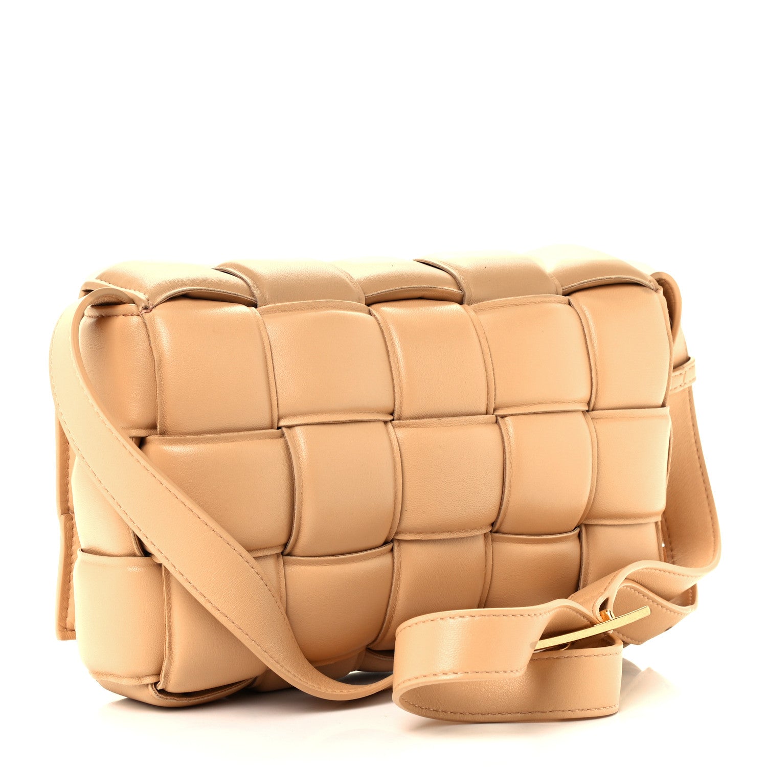 Bottega Veneta Nappa Maxi Intreccio Padded Cassette Crossbody Bag Almond 3 of 12