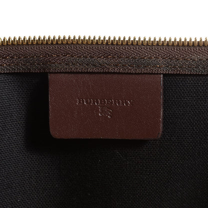 Burberry Haymarket Check Large Holdall Duffel Bag Brown 6 of 7