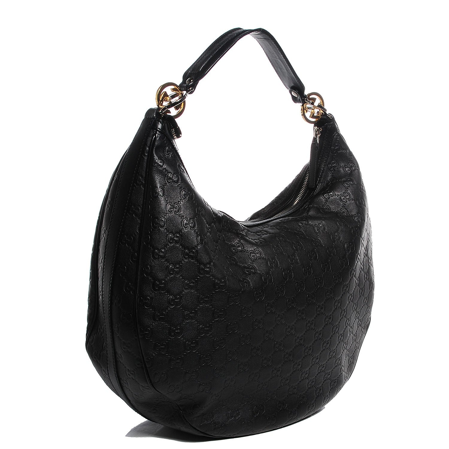 Gucci Guccissima GG Twins Large Hobo Black 3 of 9