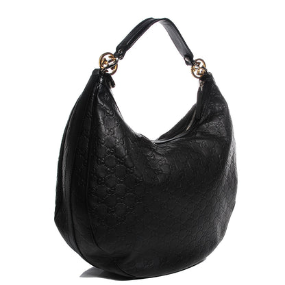 Gucci Guccissima GG Twins Large Hobo Black 3 of 9
