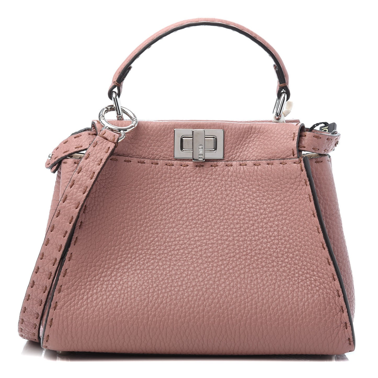 Cuoio Romano Selleria Bi-Color Mini Peekaboo Iconic Satchel English Rose Camelia