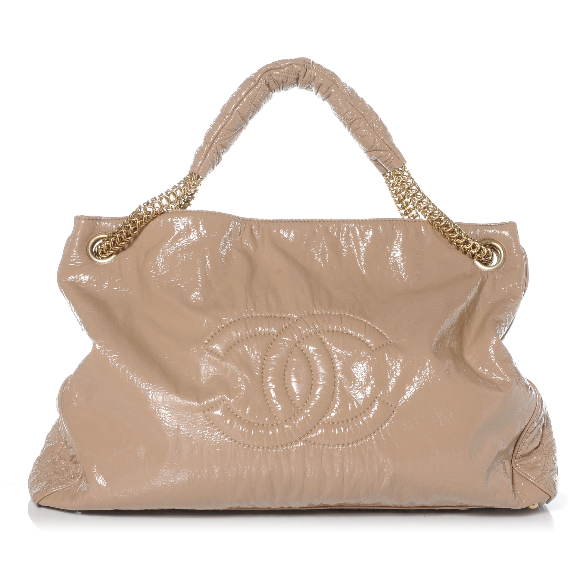 Chanel Vinyl Rodeo Tote Beige 1 of 7