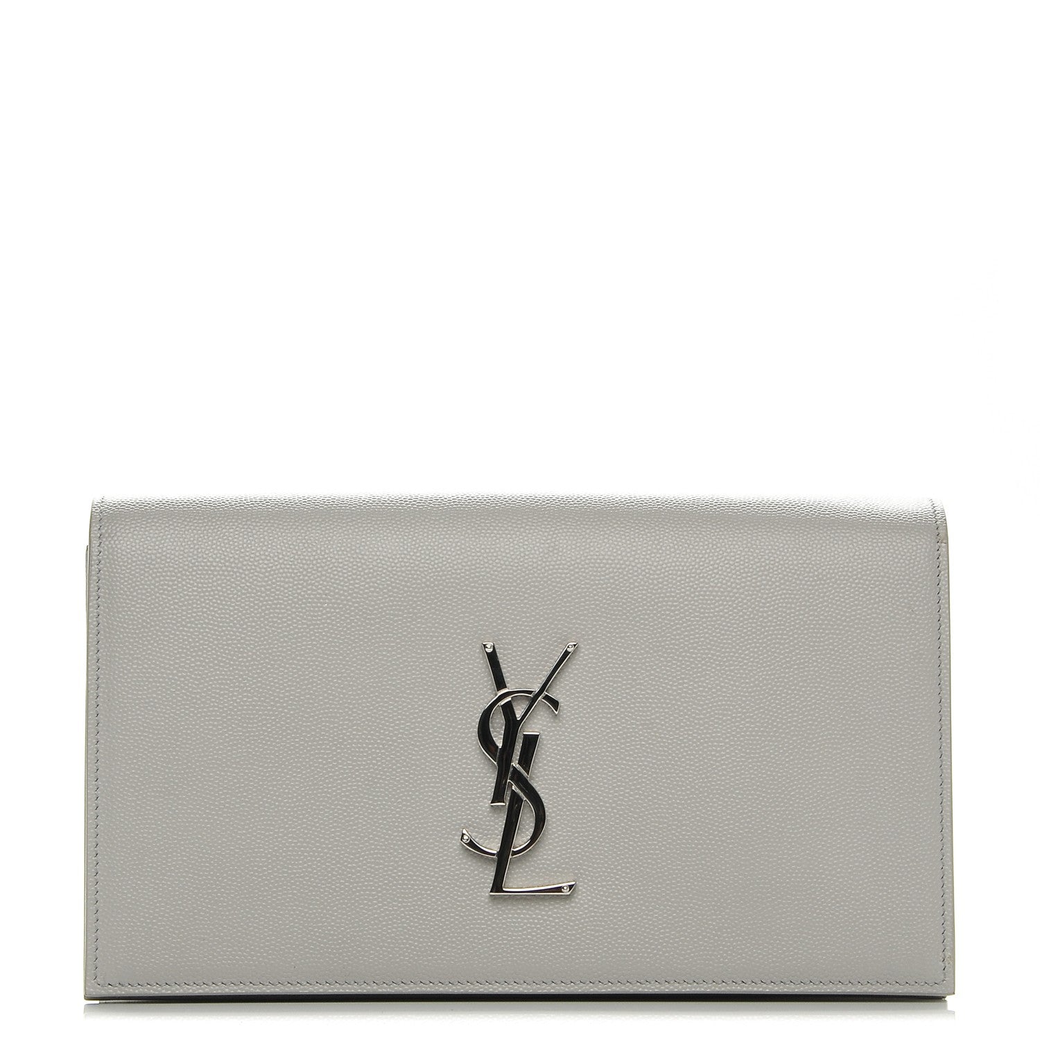 Saint Laurent Grain De Poudre Classic Monogram Kate Clutch Souris 1 of 7