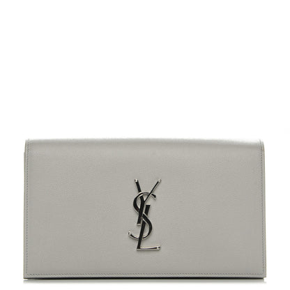 Saint Laurent Grain De Poudre Classic Monogram Kate Clutch Souris 1 of 7