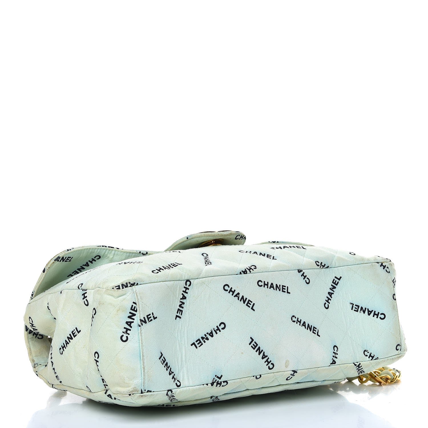 Chanel Canvas Quilted XL Jumbo Single Flap Green 4 of 24