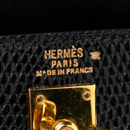 Hermes Lizard Mini Kelly Sellier 20 Black 6 of 16