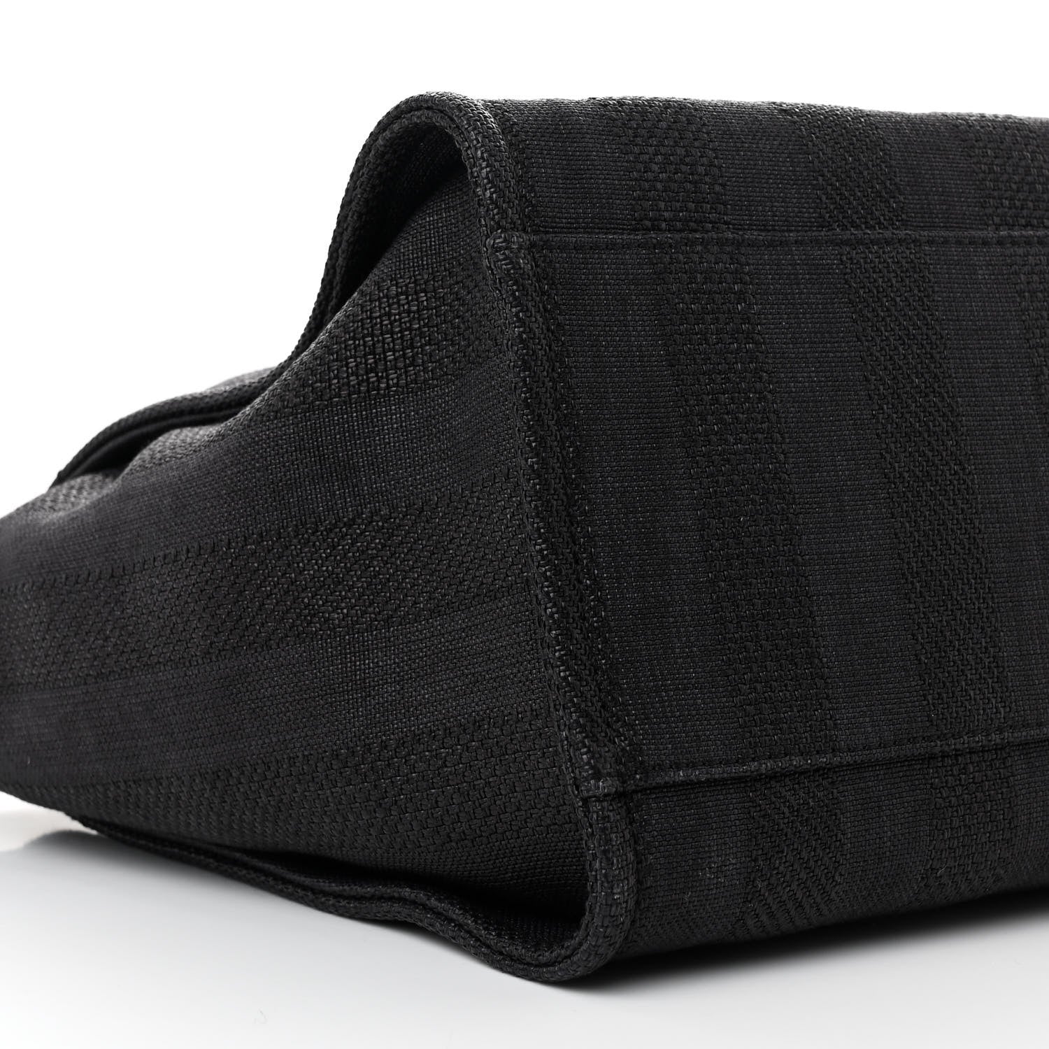 Chanel Mixed Fibers Calfskin Striped Medium Deauville Black 9 of 10