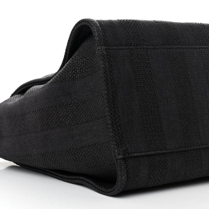 Chanel Mixed Fibers Calfskin Striped Medium Deauville Black 9 of 10