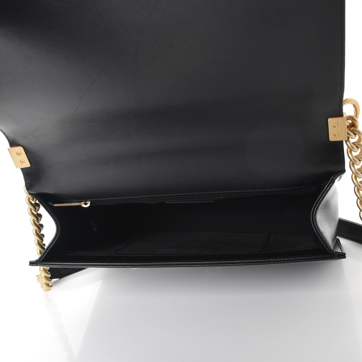 Lambskin Quilted New Medium Boy Flap Black
