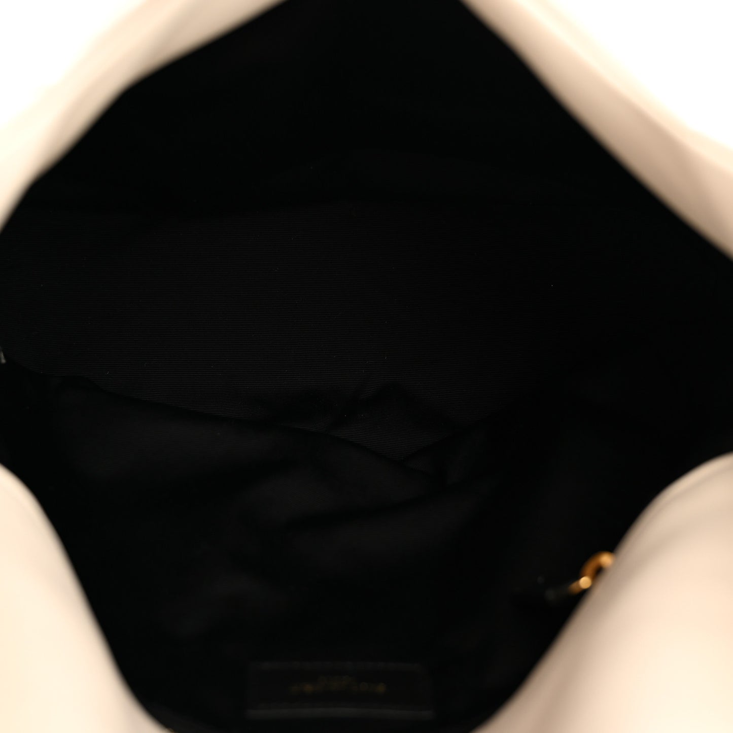 Lambskin Quilted Medium Loulou Puffer Monogram Chain Satchel Crema Soft