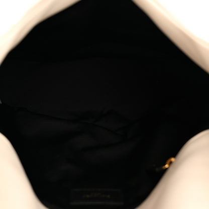 Saint Laurent Lambskin Quilted Medium Loulou Puffer Monogram Chain Satchel Crema Soft 5 of 15
