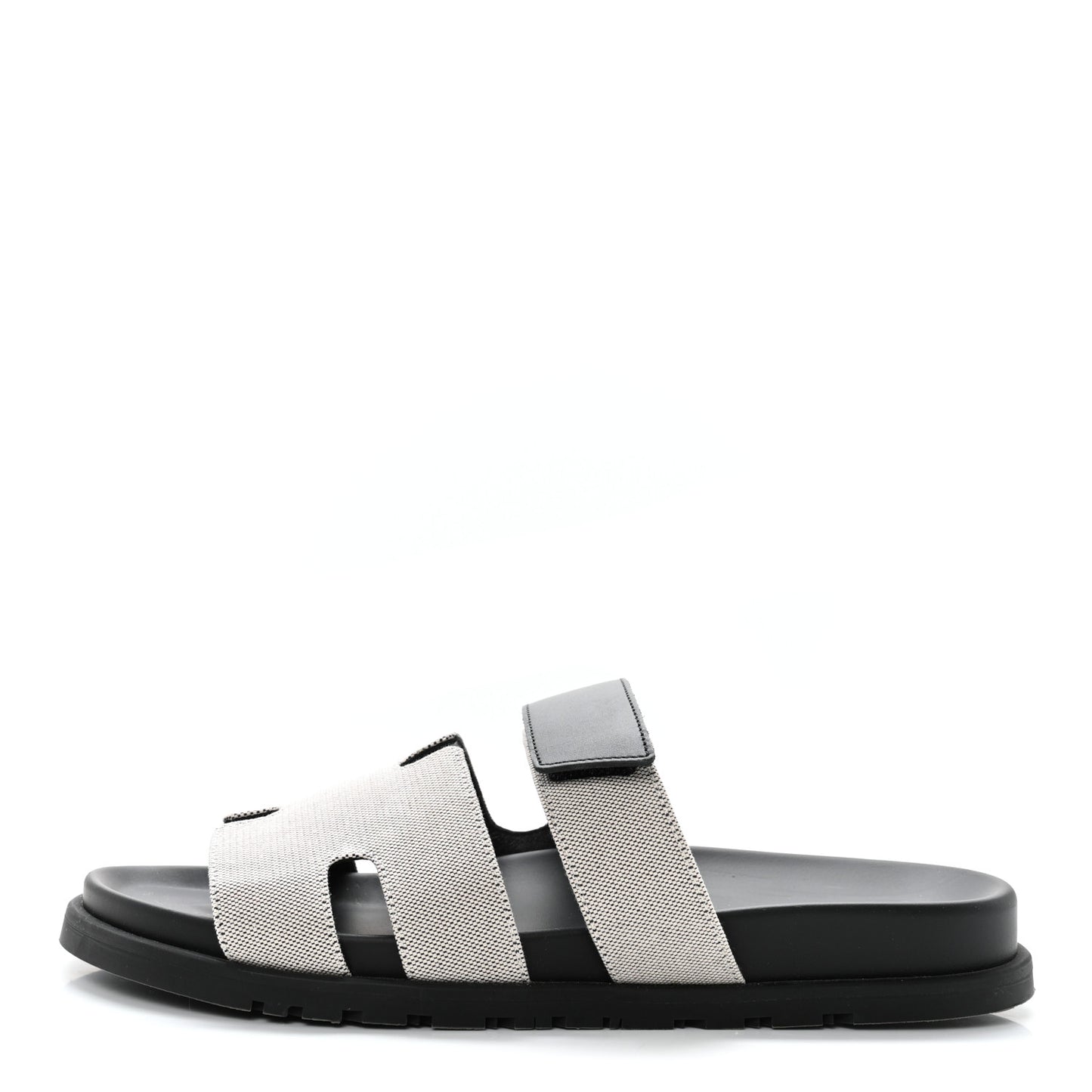 H Canvas Calfskin Mens Chypre Sandals 42.5 Prunoir Black