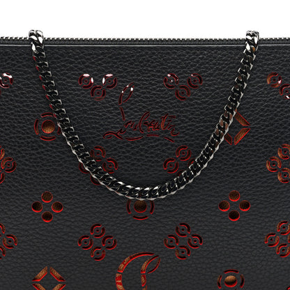 Christian Louboutin Calfskin Loubinthesky Perforated Shoulder Bag Black 6 of 8
