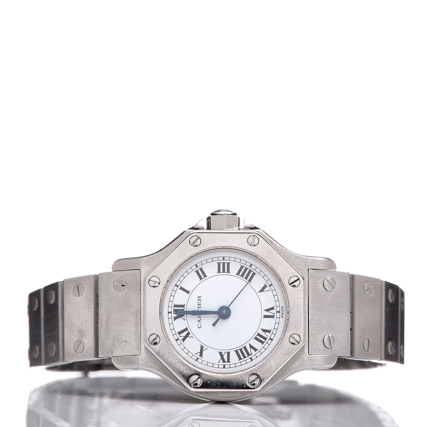 Cartier Stainless Steel 25mm Santos Octagon Automatic Watch 3 of 7