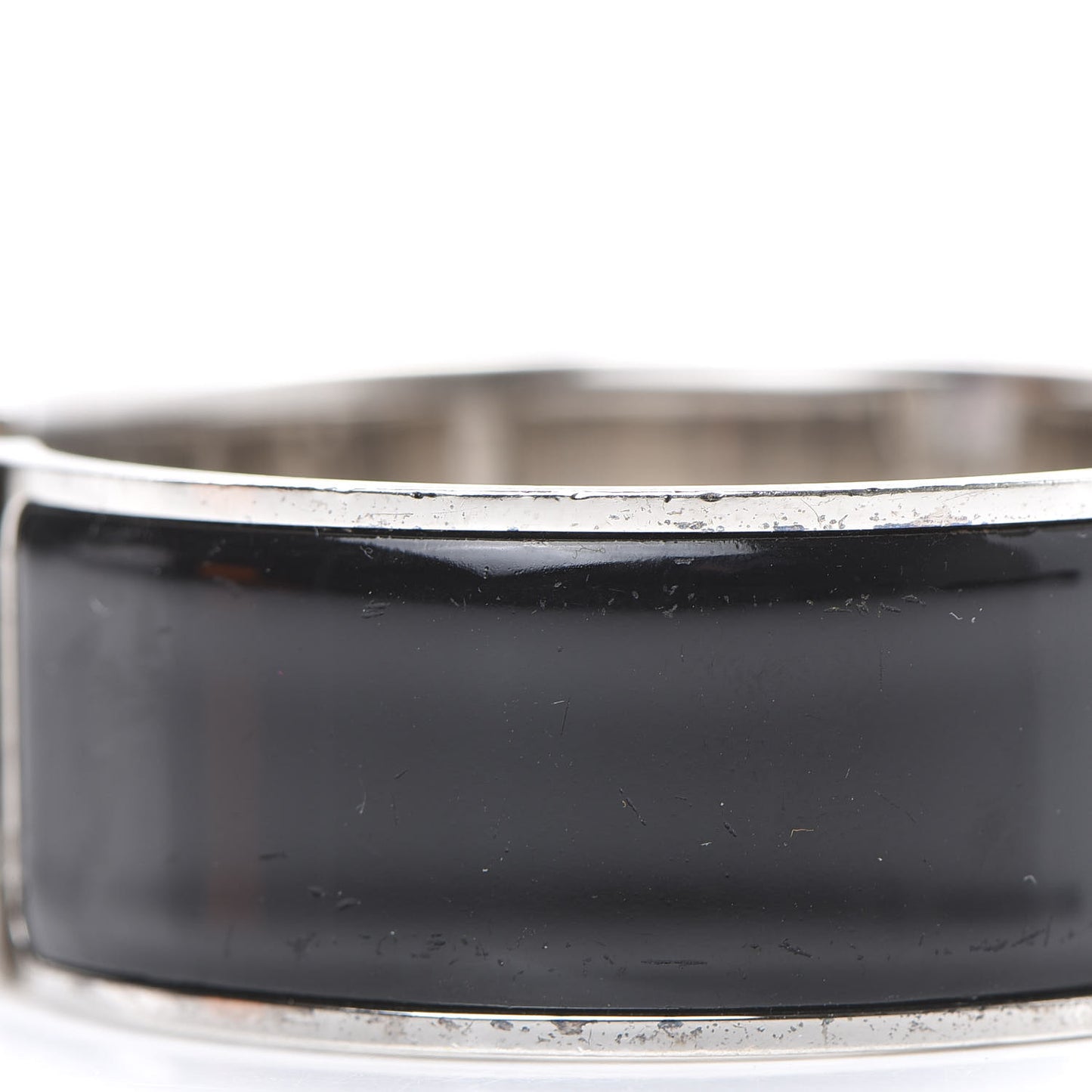 Enamel Wide Clic Clac H Bracelet GM Black