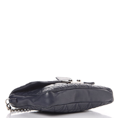 Christian Dior Lambskin Cannage New Lock Pouch Navy Blue 4 of 8